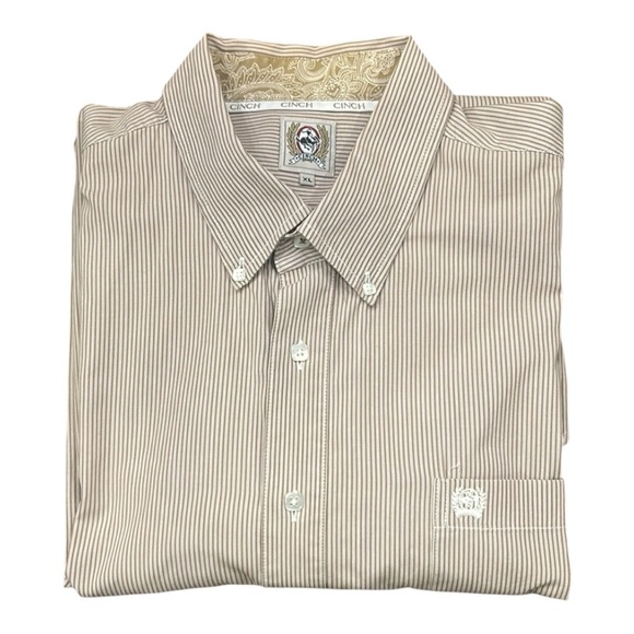 Cinch Other - Cinch Mens Size Long Sleeve Button Up Casual Western Shirt Size XL